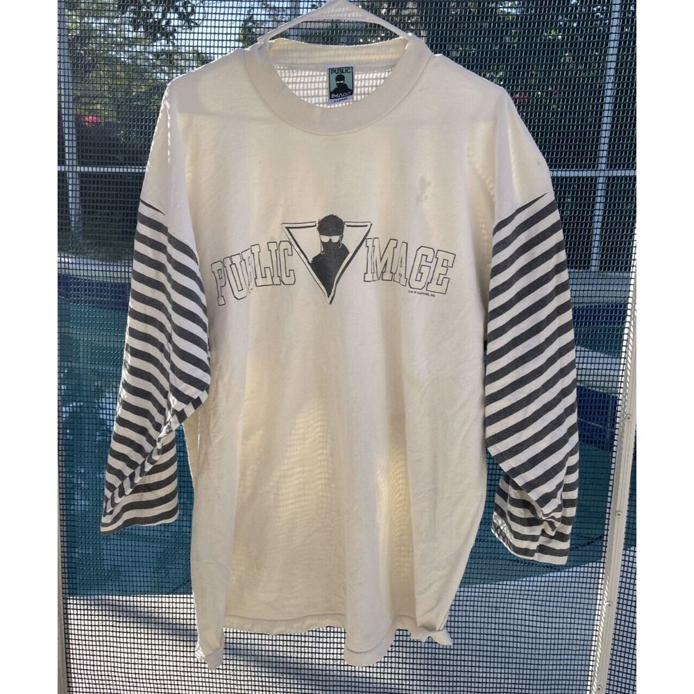 Vintage 90s Public Image Long Sleeve T Shirt Men's Size XL Surf Skate Beach